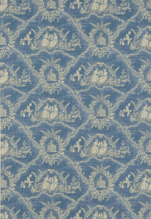 Pierre Frey Crespieres Bleu Ancien Wallpaper FP170001