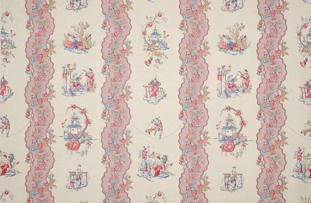 Braquenie La Fanfare Chinoise Grenat Fabric Sample B7635002