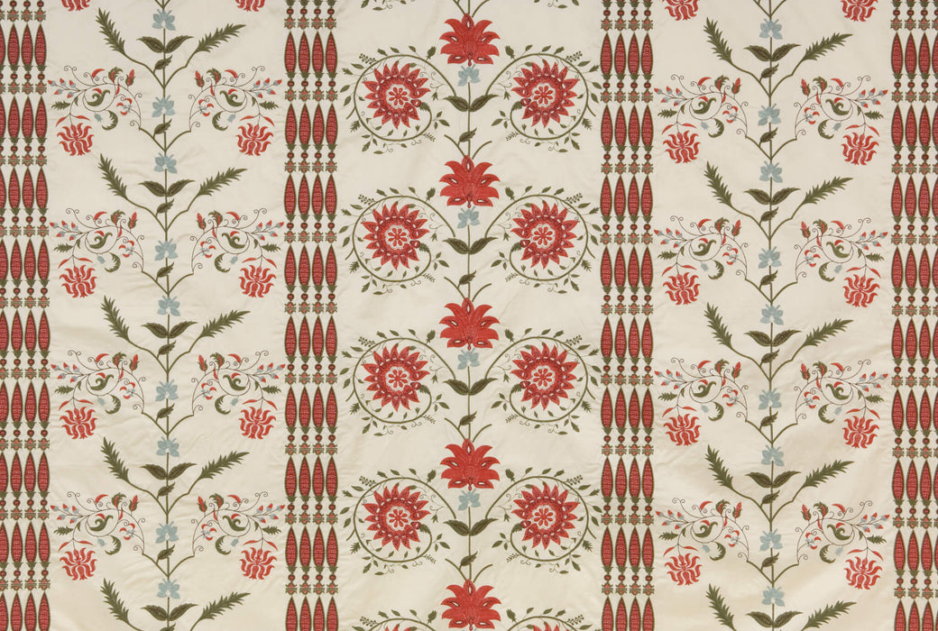 Braquenie Les Colonnes Broderie Multicolore Fabric Sample B7570001