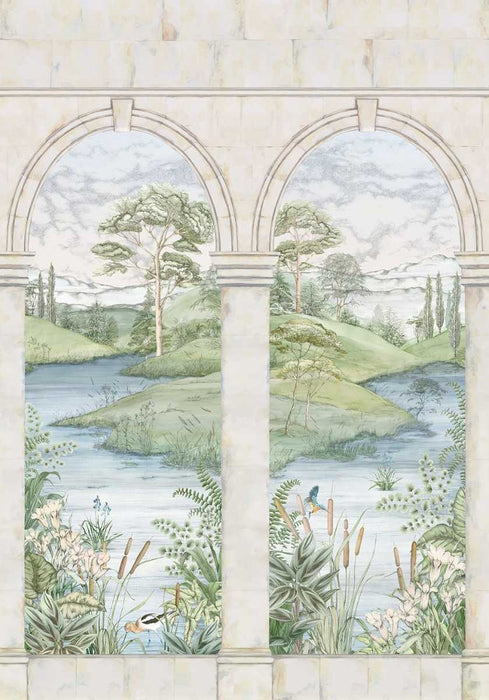 Osborne & Little Colonnato Panel 1 Wallpaper W7814-01