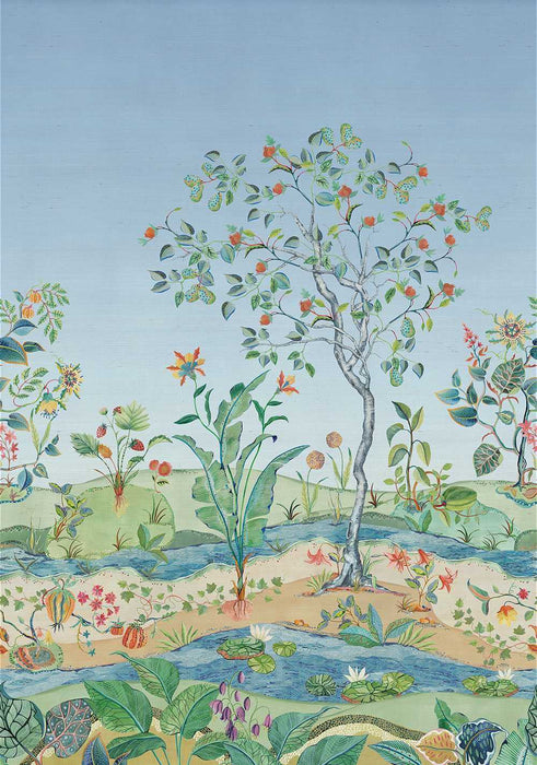 Osborne & Little Mythica Mural Grasscloth Panel 3 Wallpaper W7817-03