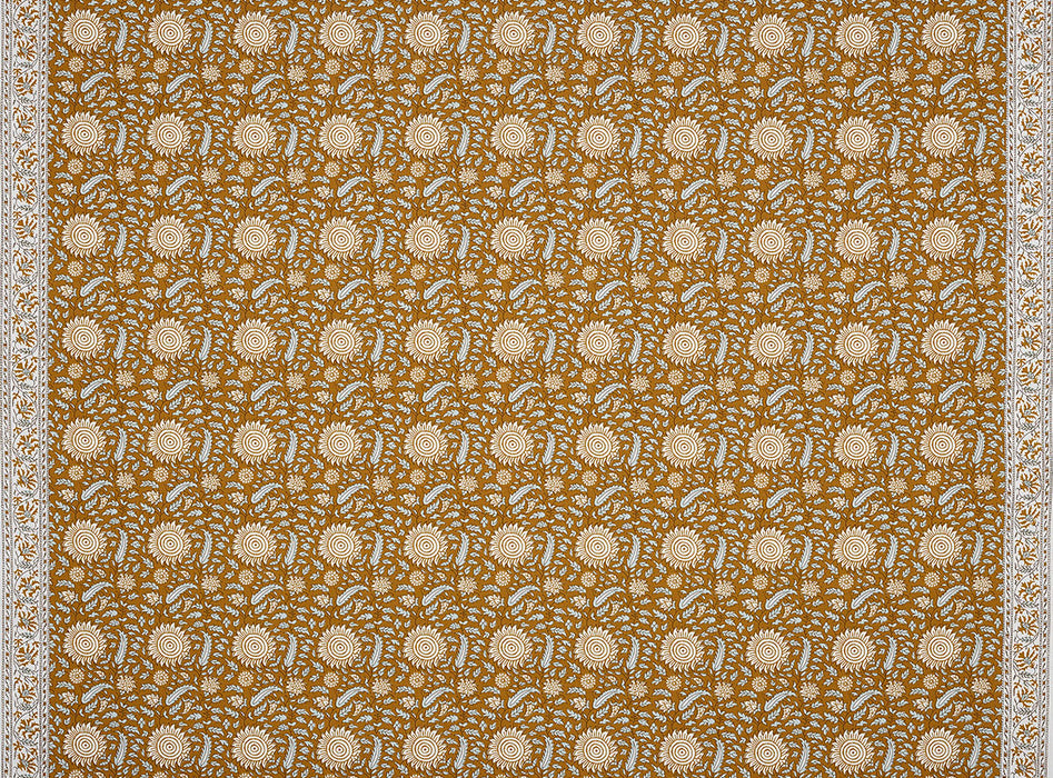 Braquenie Semi Kalamkar Ocre Fabric Sample B7642002