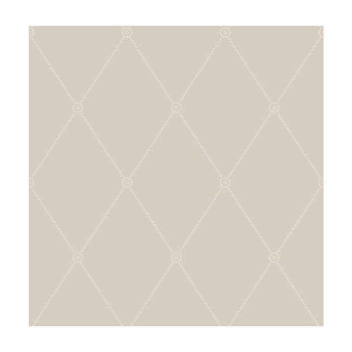 Cole & Son Large Georgian Rope Trellis Putty Wallpaper 100/13061.CS.0
