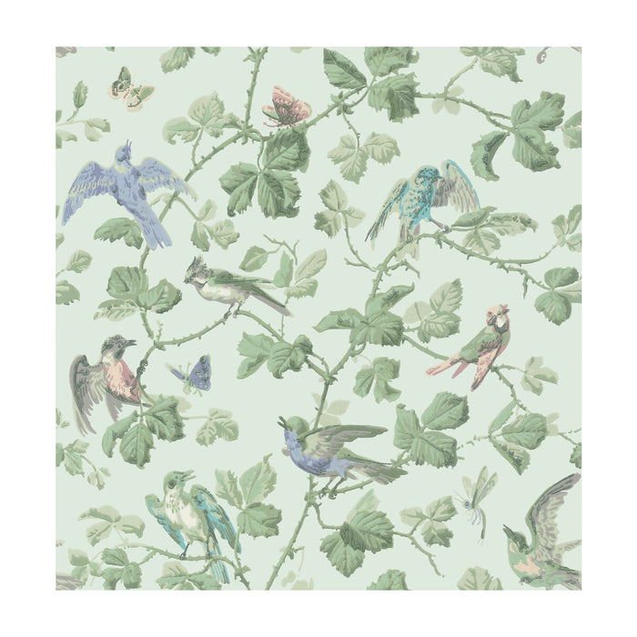 Cole & Son Winter Birds Duck Egg Wallpaper 100/2007.CS.0