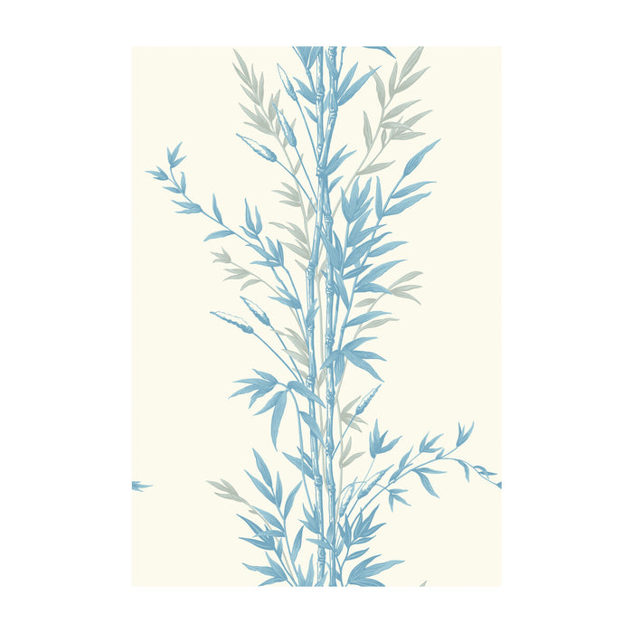 Cole & Son Bamboo Blue On Ivory Wallpaper 100/5022.CS.0