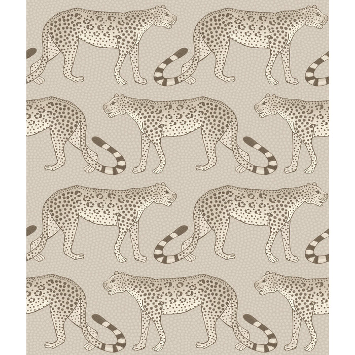 Cole & Son Leopard Walk Stone Wallpaper 109/2012.CS.0