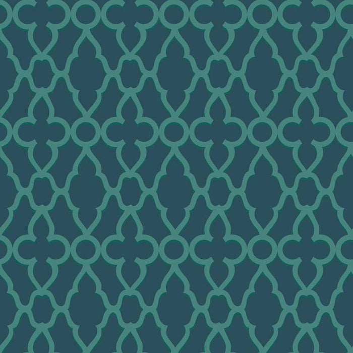 Cole & Son Treillage Viridian/Ink Wallpaper 116/6023.CS.0