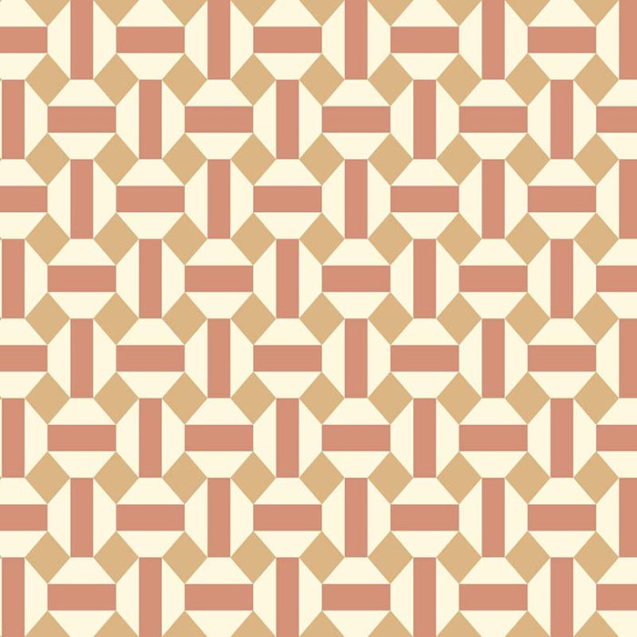 Cole & Son Alicatado Terracotta On Parchment Wallpaper 117/12039.CS.0