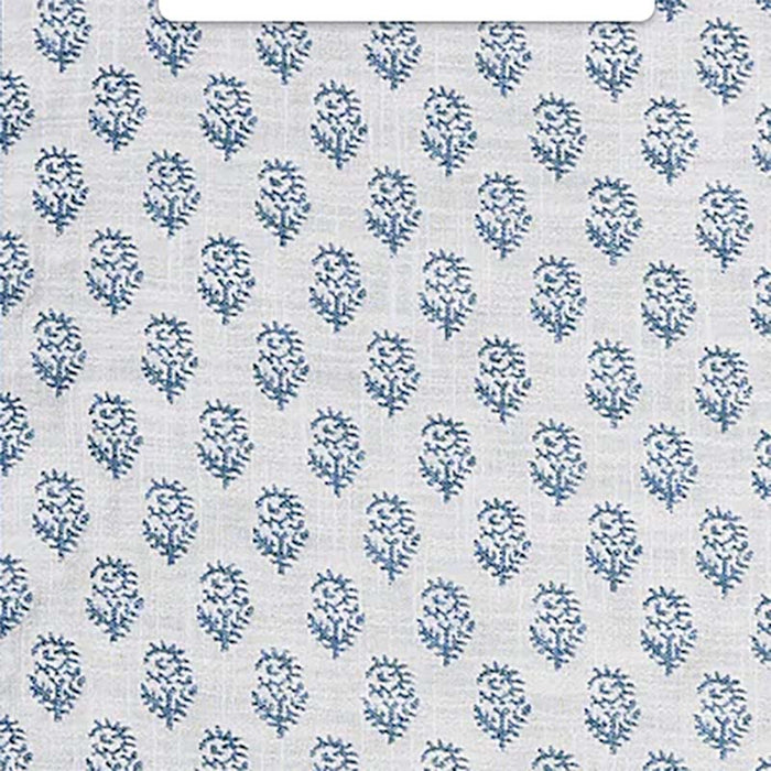 Peter Dunham Rajmata Aquamarine On White Fabric 131RJT22