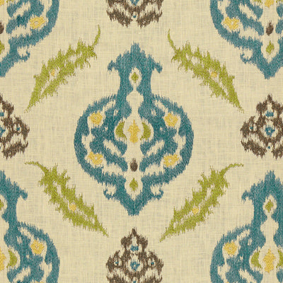 Lee Jofa Kailar Linen Peacock/Lime Fabric 2012107.533.0