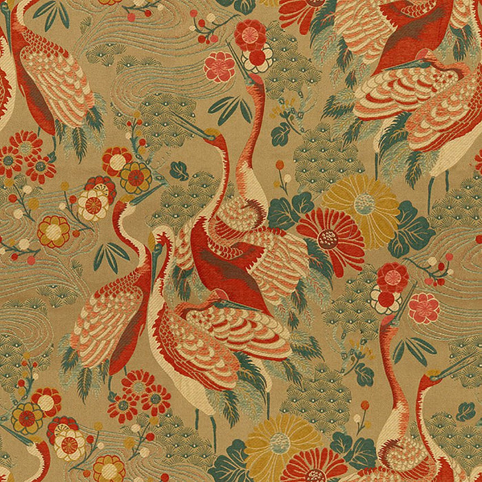 Kravet Design Kimono Inspired Haute Red Fabric 32257.1216.0