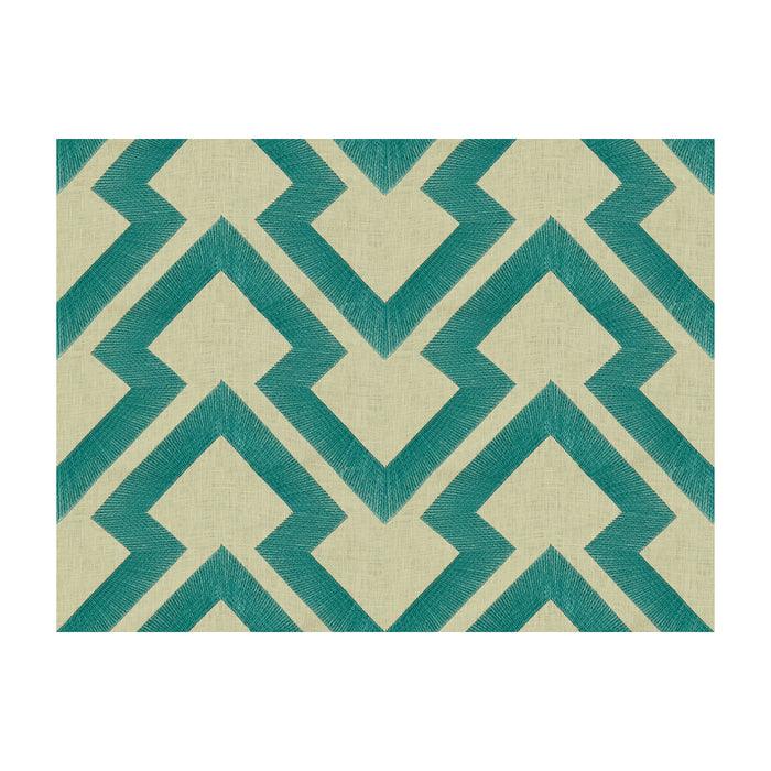 Brunschwig & Fils Lightning Bolt Turquoise Fabric 8014122.13.0