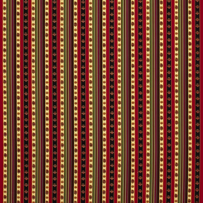 Brunschwig & Fils Rayure Percale Rouge Fabric 8015144.193.0