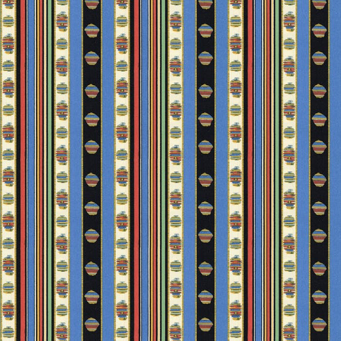 Brunschwig & Fils Rayure Percale Bleu Fabric 8015144.519.0