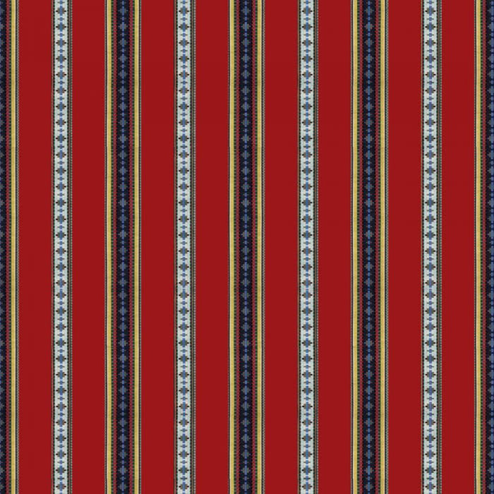 Brunschwig & Fils Rayure Broderie Red Fabric 8015147.19.0