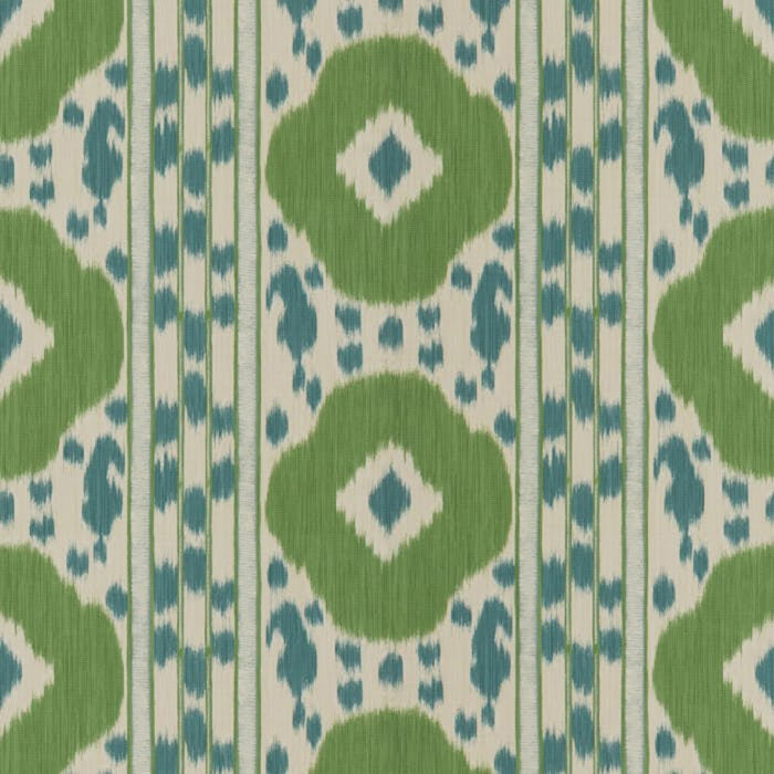 Brunschwig & Fils Varkala Print Teal/Green Fabric 8015178.133.0