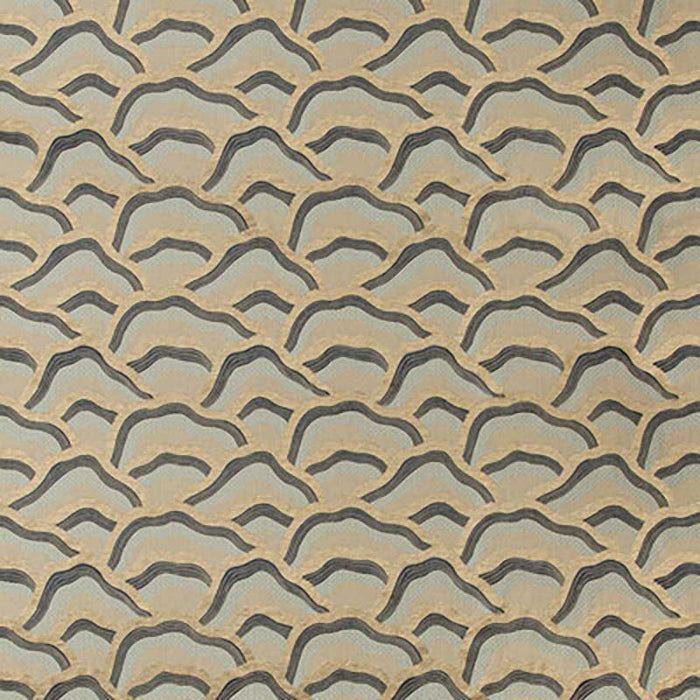 Brunschwig & Fils Les Rizieres Emb Blue/Aqua Fabric 8017127.513.0