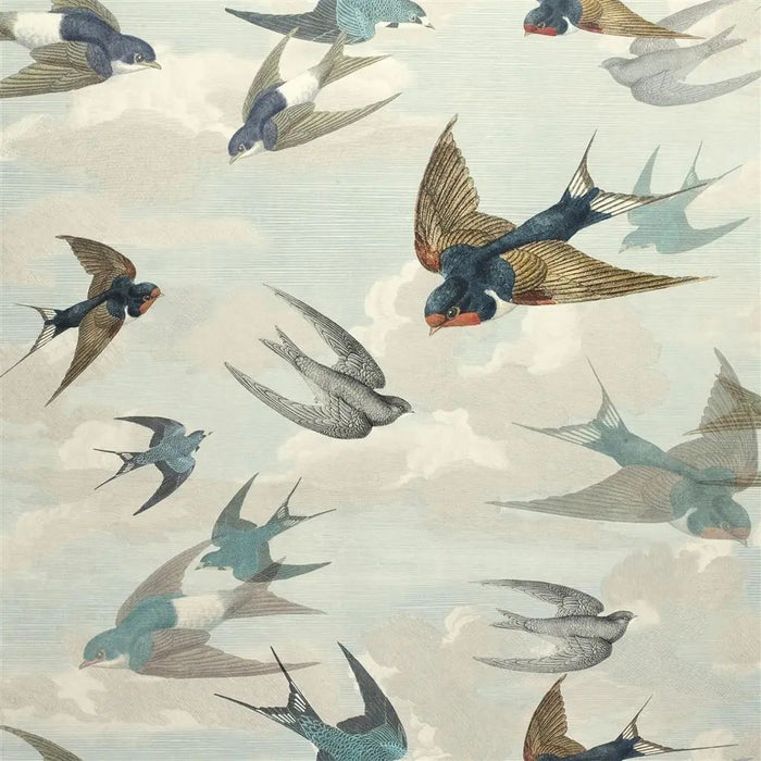 John Derian Chimney Swallows 1 Wallpaper PJD6003-01