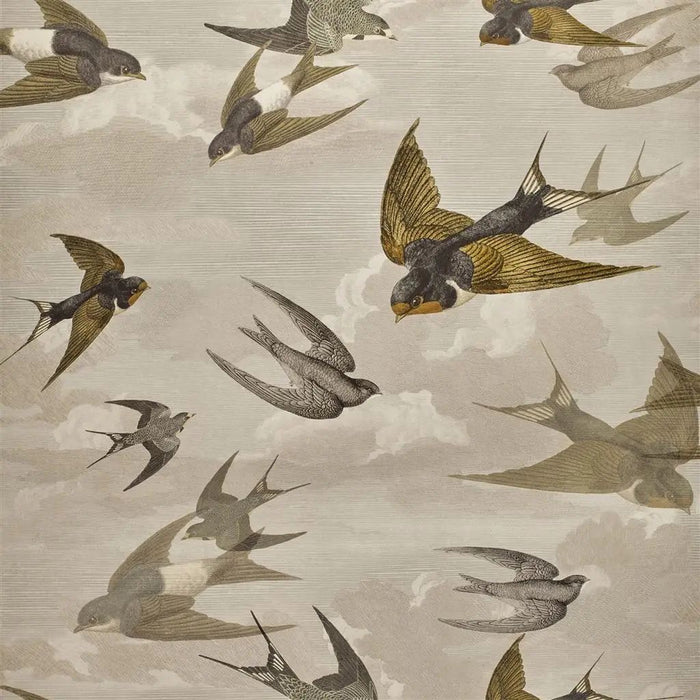 John Derian Chimney Swallows 3 Wallpaper PJD6003-03