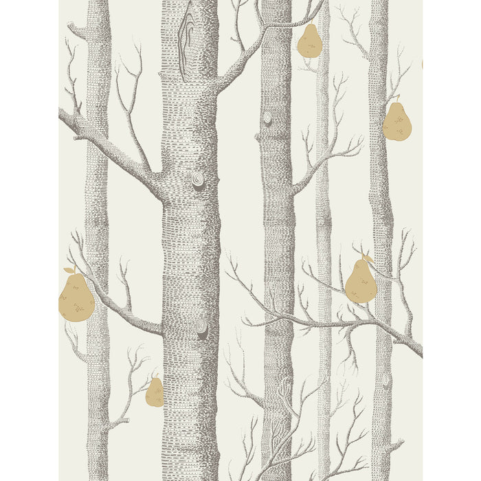 Cole & Son Woods & Pears Charcl/Lin/Gld Wallpaper 95/5032.CS.0