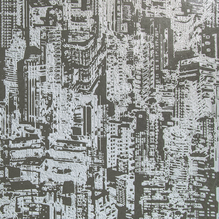 Maya Romanoff Serigraph CityScape Sculpted Slate Wallpaper MR-SPC-1X02