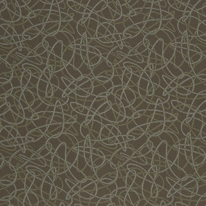 Charlotte Squiggles/chocolate Fabric Sample D931