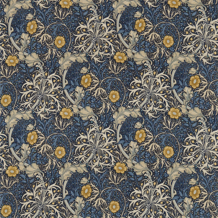Morris & Co Morris Seaweed Ink/Woad 224470 Fabric DM3P224470