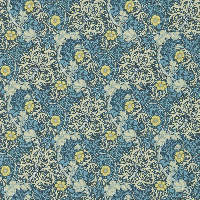 Morris & Co Morris Seaweed Ink/Woad 214714 Wallpaper DM3W214714