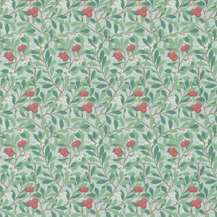 Morris & Co Arbutus Thyme/Coral 214719 Wallpaper DM3W214719