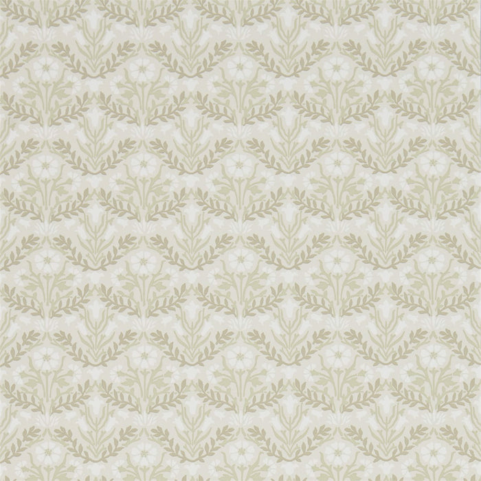 Morris & Co Morris Bellflowers Manilla/Olive 216434 Wallpaper DMA4216434
