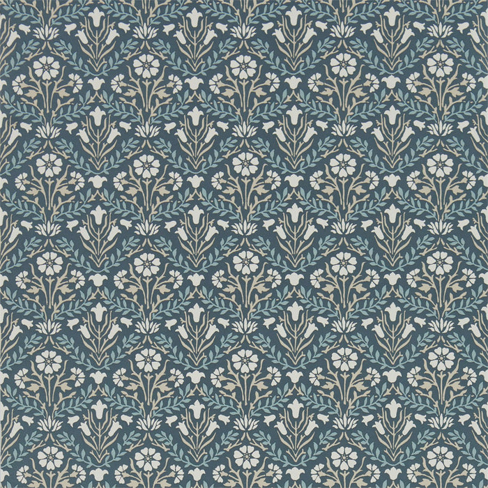 Morris & Co Morris Bellflowers Indigo/Linen 216436 Wallpaper DMA4216436