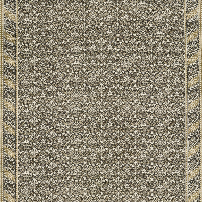 Morris & Co Morris Bellflowers Charcoal/Olive 226405 Fabric DMA4226405