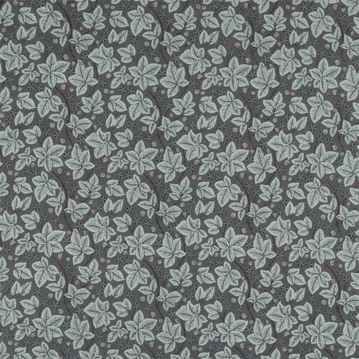 Morris & Co Pure Bramble Embroidery Inky Purple 236621 Fabric DMPN236621