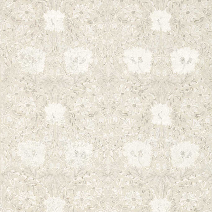 Morris & Co Pure Honeysuckle & Tulip Embroidery Linen 236633 Fabric DMPN236633
