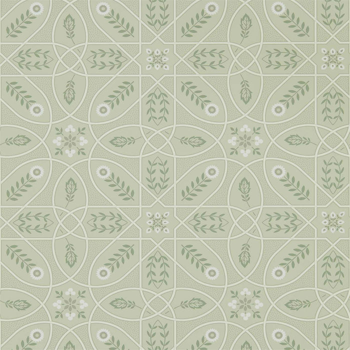 Morris & Co Brophy Trellis Sage Linen 216702 Wallpaper DMSW216702