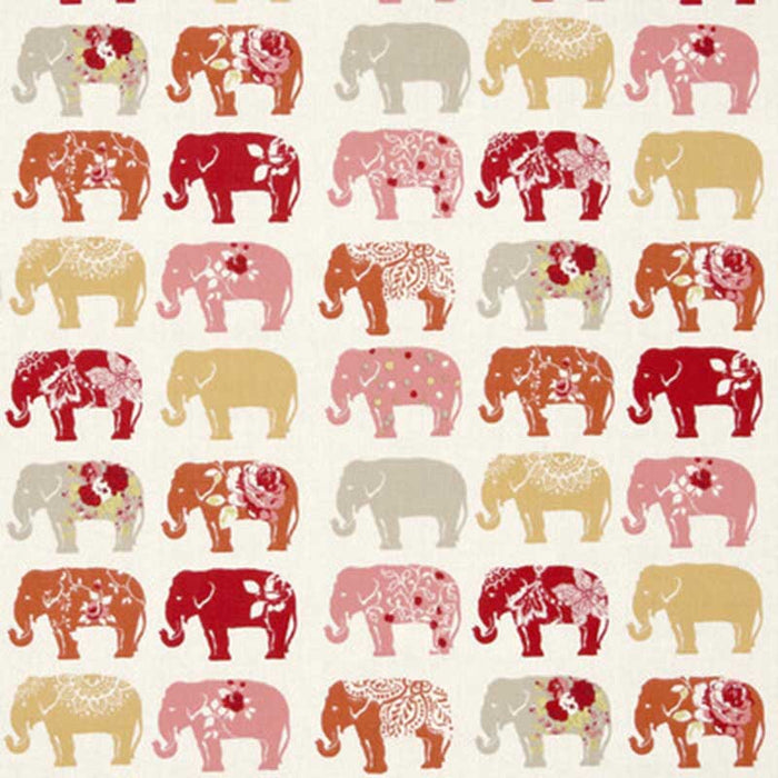 Clarke & Clarke Elephants Spice Fabric F0794/02.CAC.0