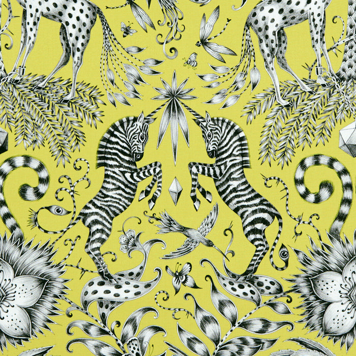 Clarke & Clarke Kruger Lime Fabric F1111/03.CAC.0