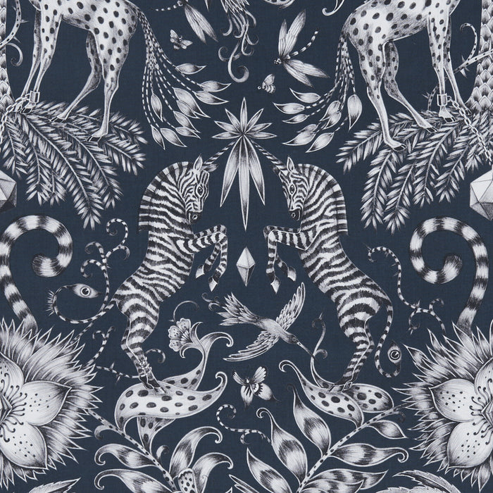 Clarke & Clarke Kruger Navy Fabric F1111/05.CAC.0