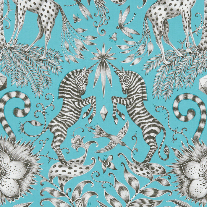 Clarke & Clarke Kruger Teal Fabric F1111/07.CAC.0