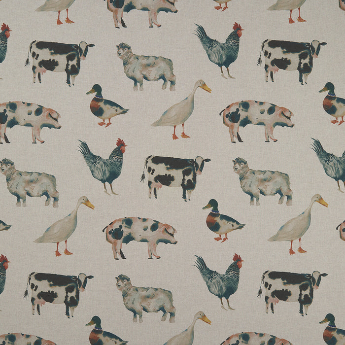 Clarke & Clarke On The Farm Linen Fabric F1169/01.CAC.0