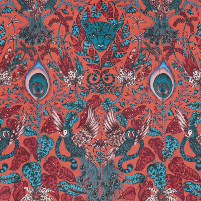 Clarke & Clarke Amazon Velvet Red Fabric F1206/01.CAC.0