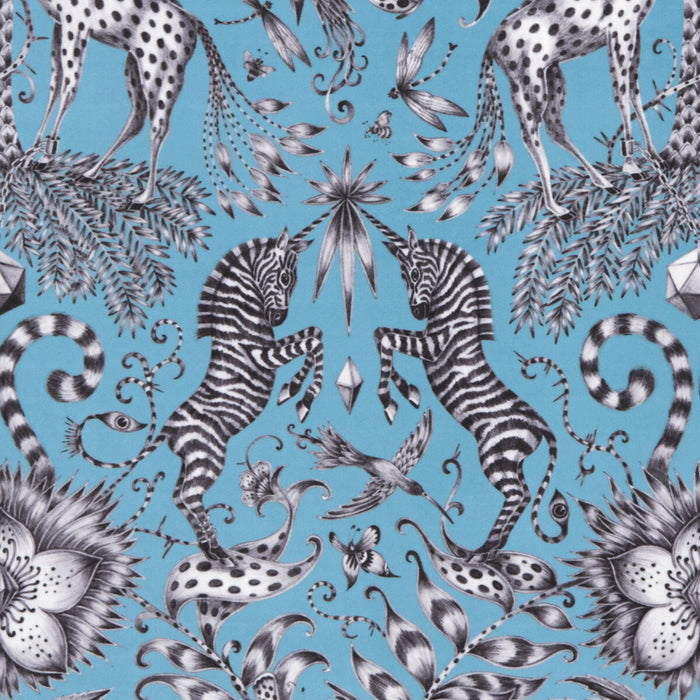 Clarke & Clarke Kruger Velvet Teal Fabric F1210/01.CAC.0