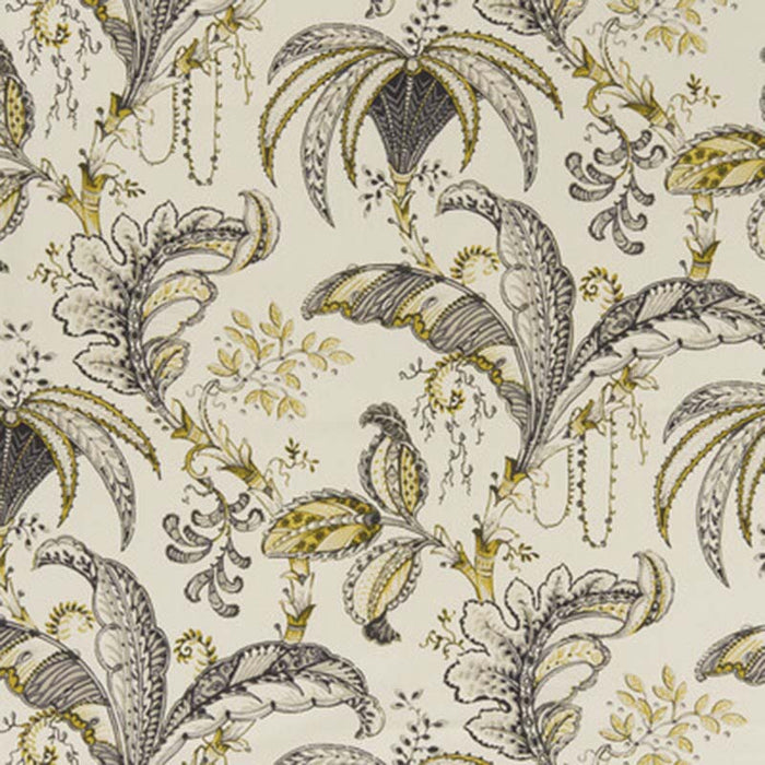 Clarke & Clarke Ophelia Charcoal/Ochre Fabric F1330/01.CAC.0