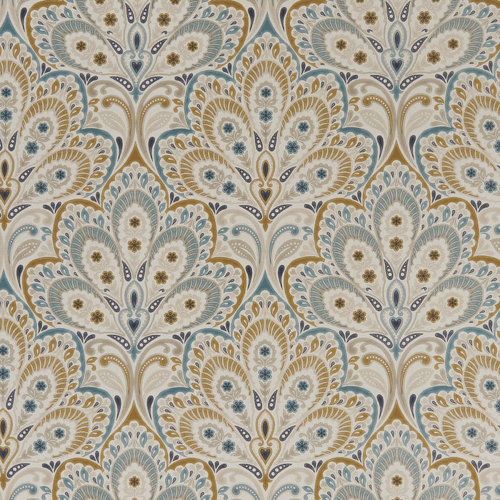 Clarke & Clarke Persia Teal/Spice Fabric F1332/05.CAC.0