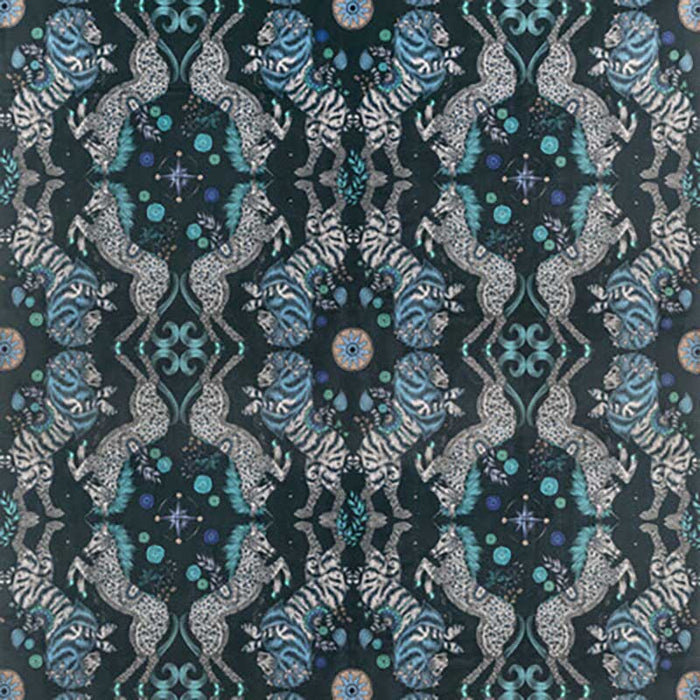 Clarke & Clarke Caspian Velvet Navy Fabric F1474/02.CAC.0