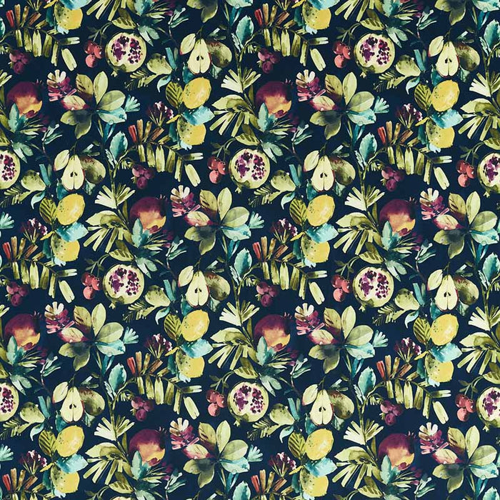 Clarke & Clarke Fruta Midnight Velvet Fabric F1515/01.CAC.0