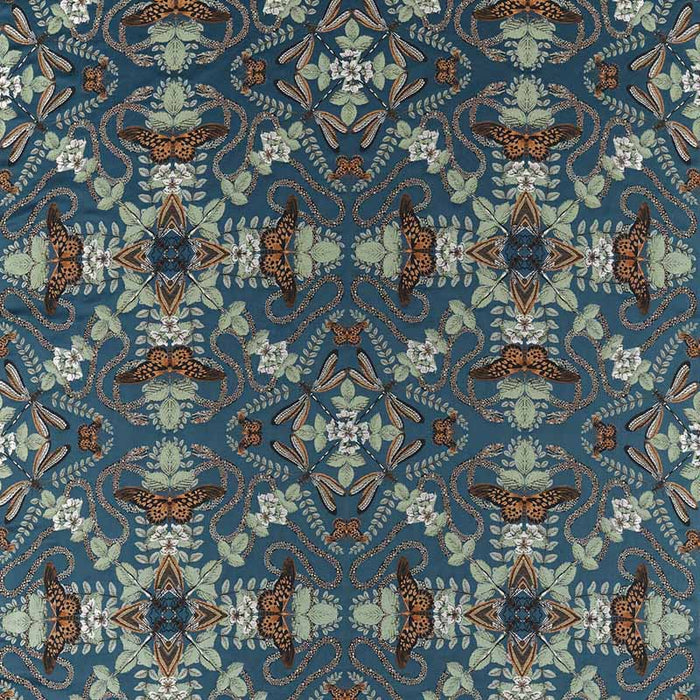 Clarke & Clarke Emerald Forest Midnight Jacquard Fabric F1581/02.CAC.0