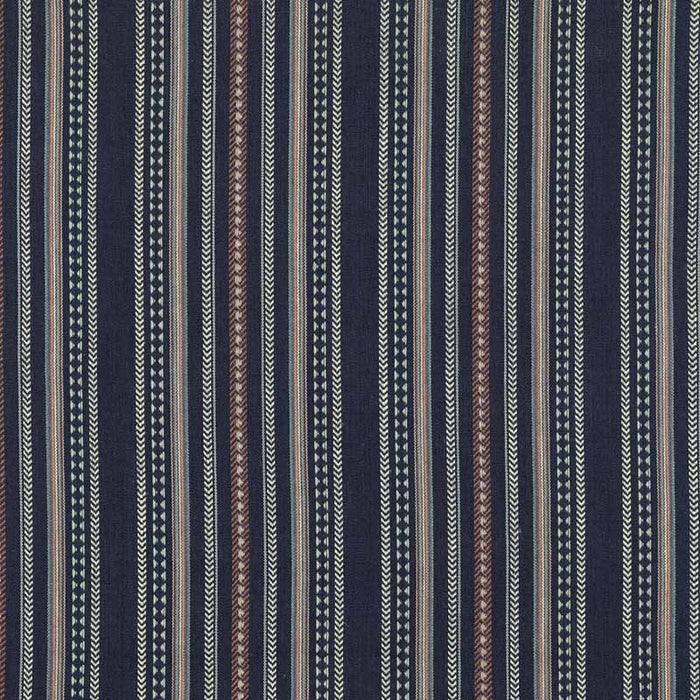 Mulberry Home Racing Stripe Indigo Fabric FD788.H10.0