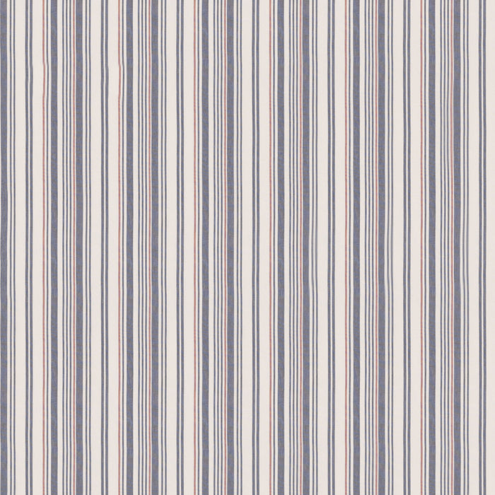 Mulberry Home Spinnaker Stripe Indigo/Red Fabric FD814.G103.0
