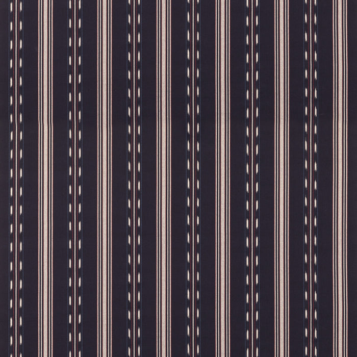 Mulberry Home Eastwind Stripe Indigo/Red Fabric FD830.G103.0